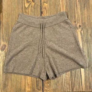 Lou Lou Studio 100% cashmere Robben shorts in light brown. Size medium.